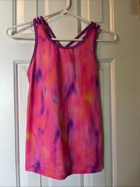 all in motion Pink Purple Yellow Tie-Dye Tank Top for Kids